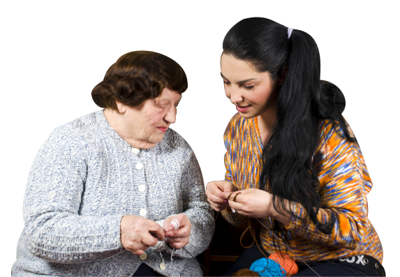 caregiver with her patient